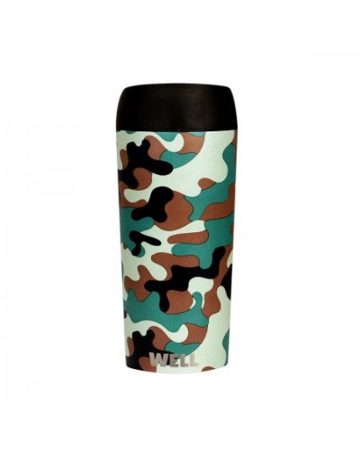 WELL STAINLESS STEEL MUG 450ml ARMY