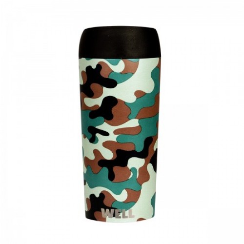 WELL STAINLESS STEEL MUG 450ml ARMY